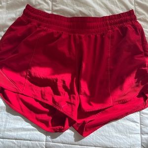 lululemon Hotty Hot Red Shorts Size 8